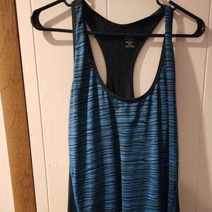 Champion Duo Dry Tank Top 3X Blue Black Racerback Athletic Workout Top Plus Size